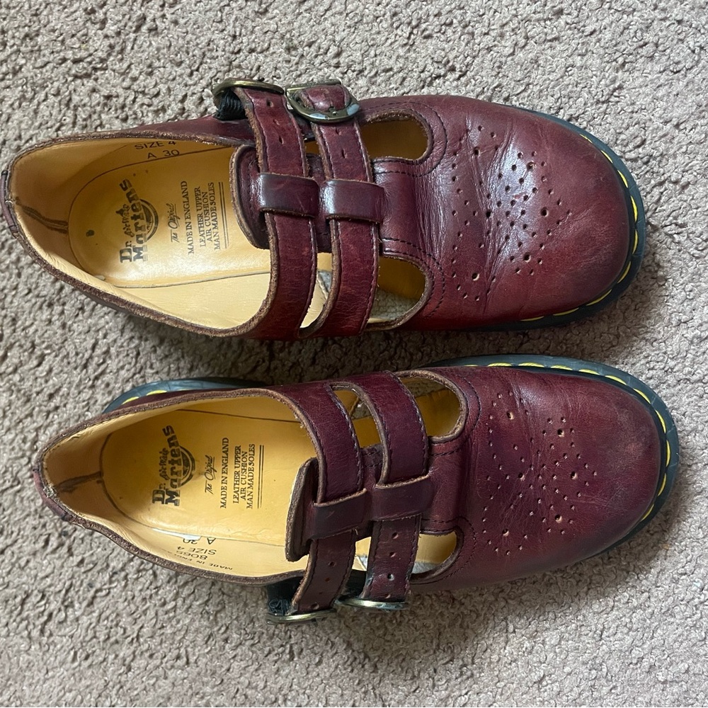 Dr. Martens Burgundy Mary Jane’s Classic Leather